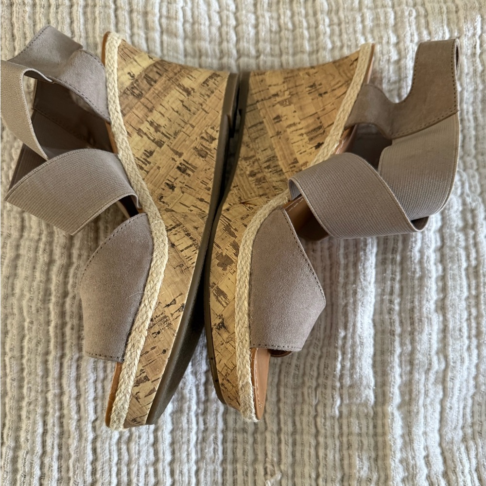 a.n.a Tan Espadrilles with Wide Straps - Picture 2 of 6